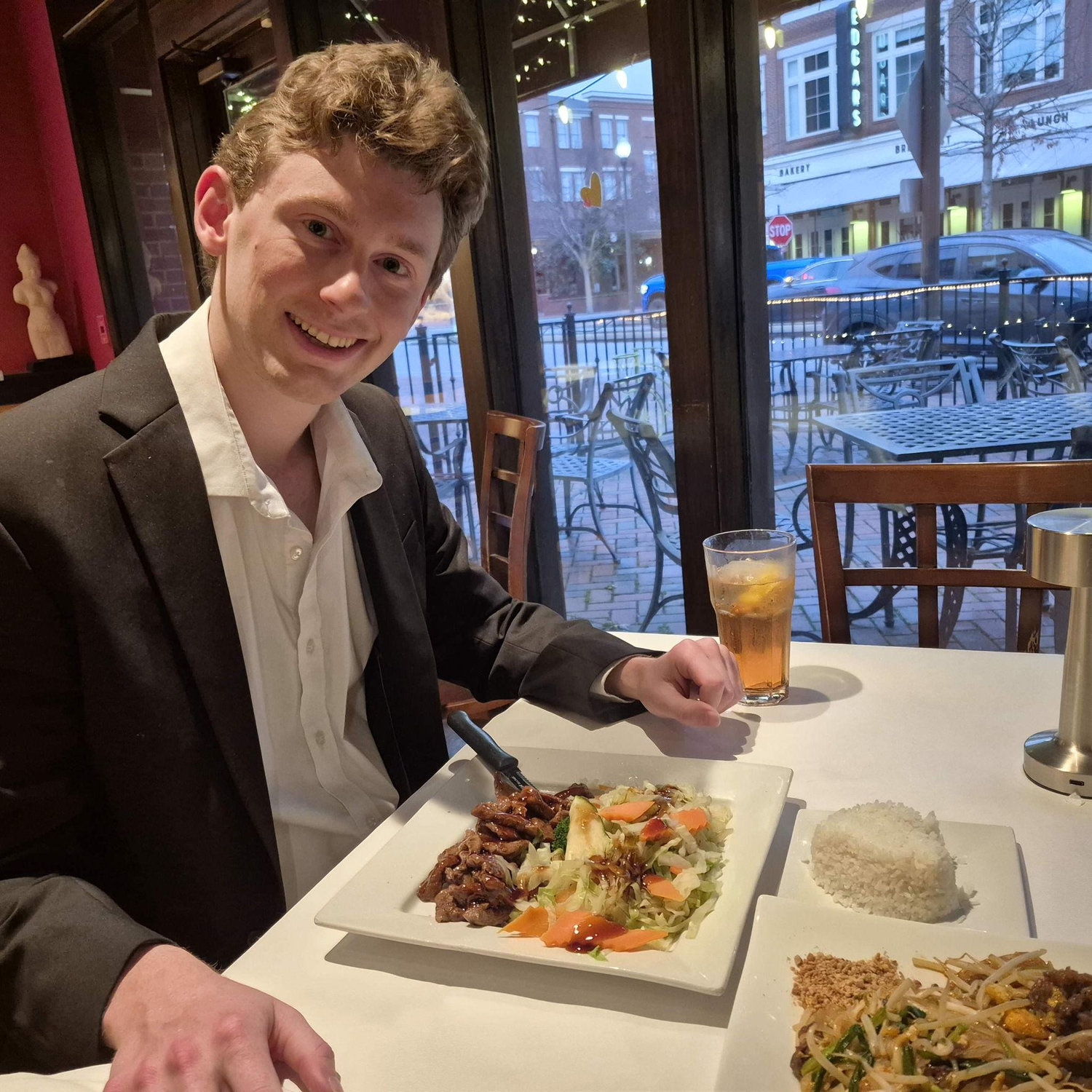 Josiah and his heart-shaped, valentine's day rice.