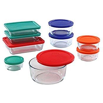 Pyrex 18 Piece Simply Store Food Storage Set, Clear