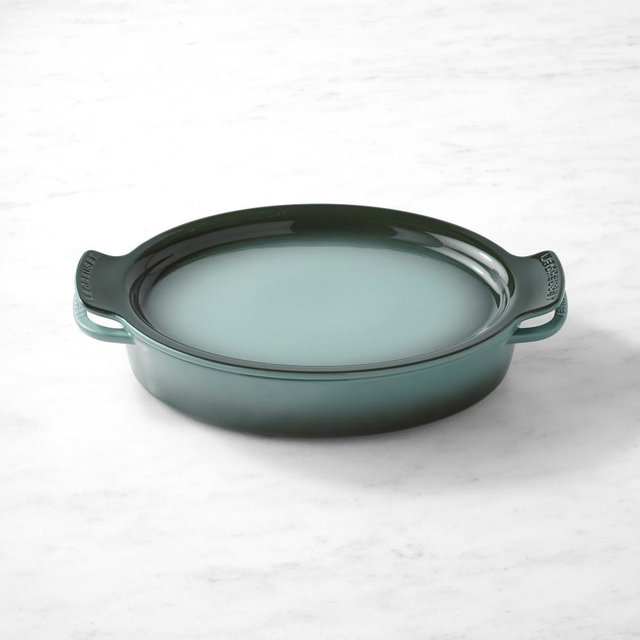Le Creuset Heritage Stoneware Oval Baker with Platter Lid, 3 1/2-Qt., Ocean