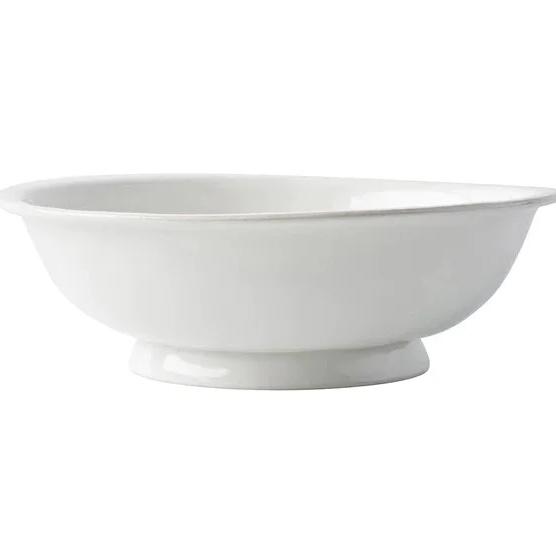 Puro Footed Fruit Bowl, Whitewash