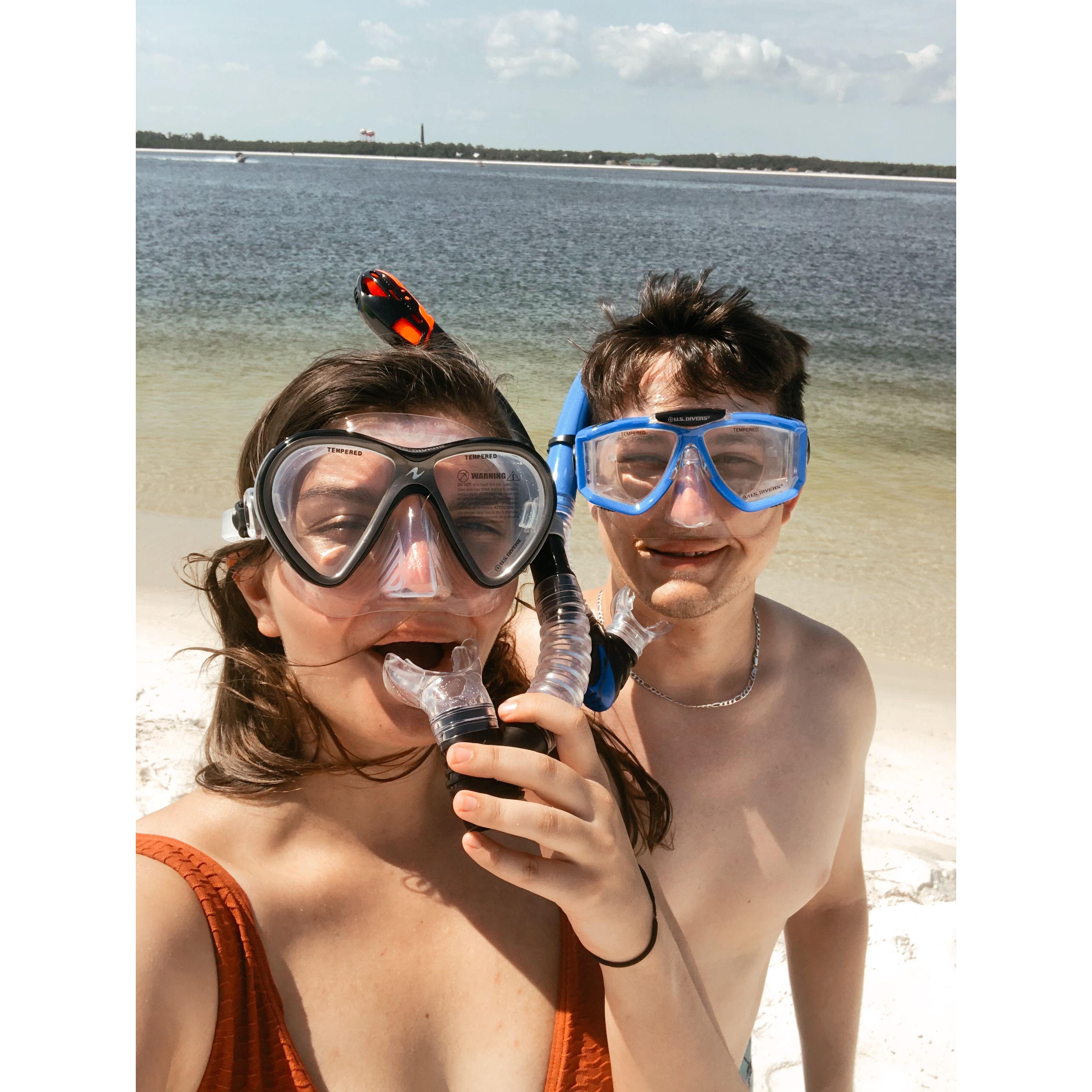 Snorkeling off Fort Pickens