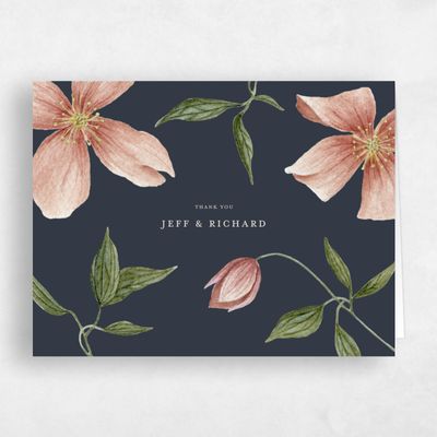 Navy, Blue Wedding Thank You - Findley Bloom