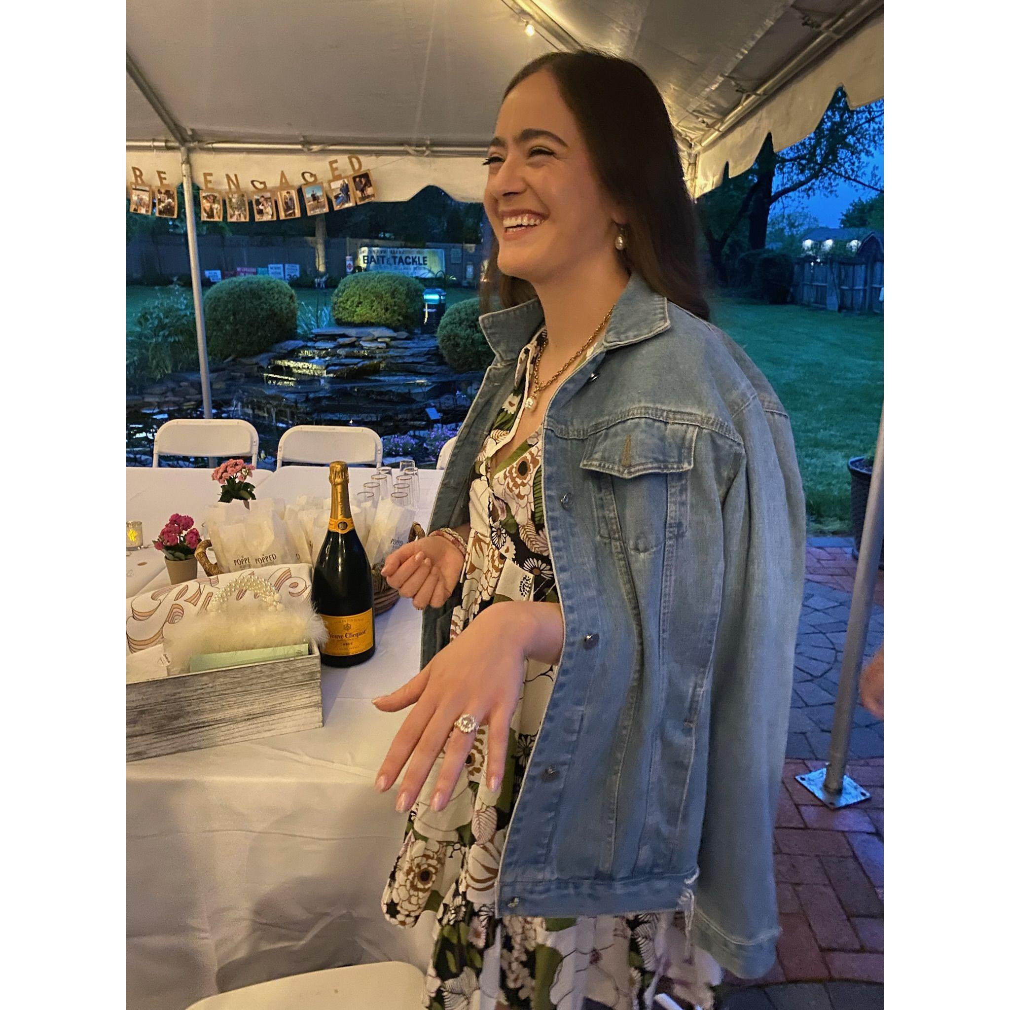 Our parents and siblings helped organize a small party after our engagement to celebrate.