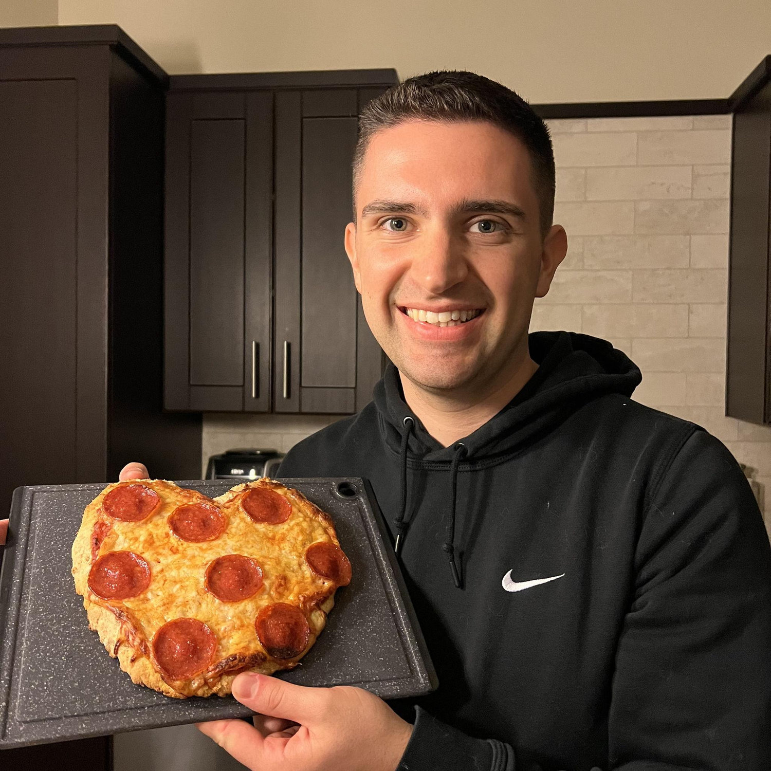 Annual homemade pizzas for Valentine's Day