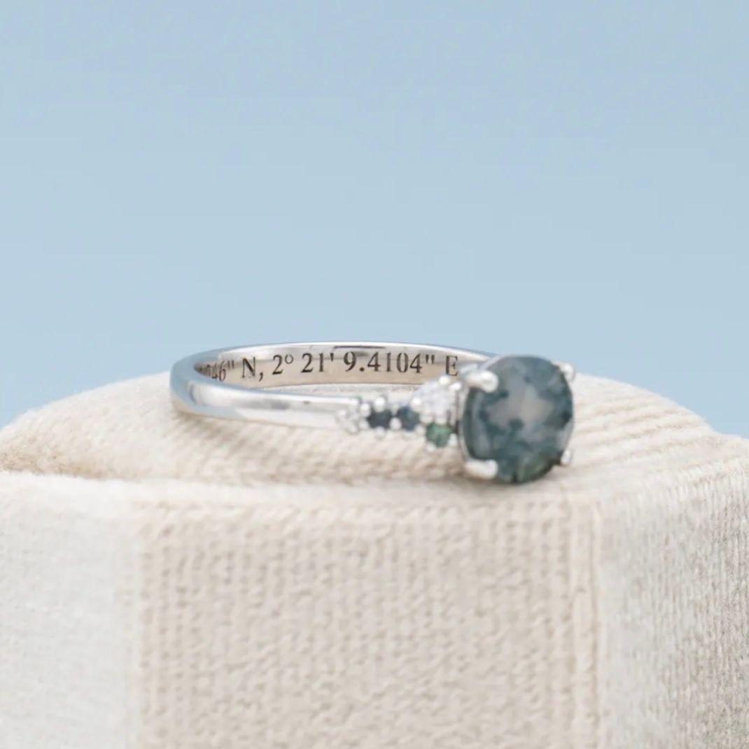 Cameron had the coordinate of the first place where they kissed engraved on the inside of Brigitte's engagement ring.