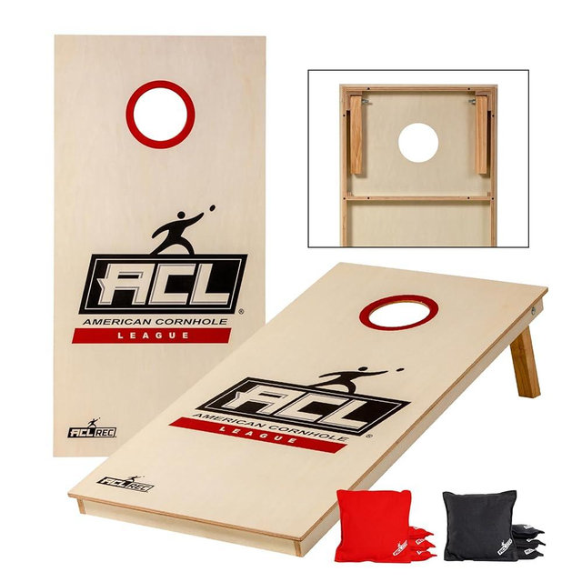 ACL Approved & Officially Licensed 2x4 Cornhole Boards - Regulation 24" x 48" - Solid Wood Legs - Dual Cross Beam Supports - CNC Precision Cut - Premium Surface - Furniture Grade Construction