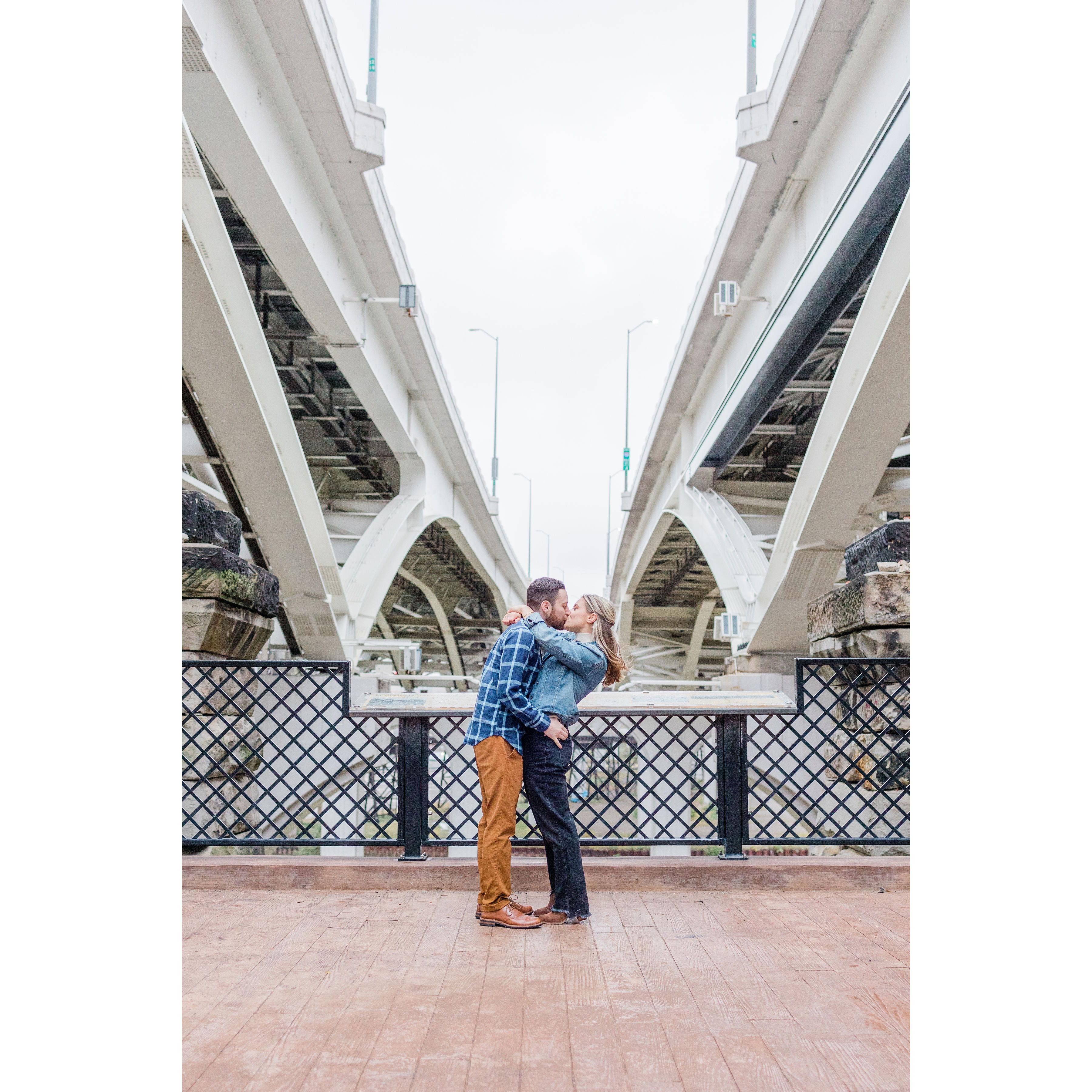 Taken on the Towpath in Tremont, where we got engaged!