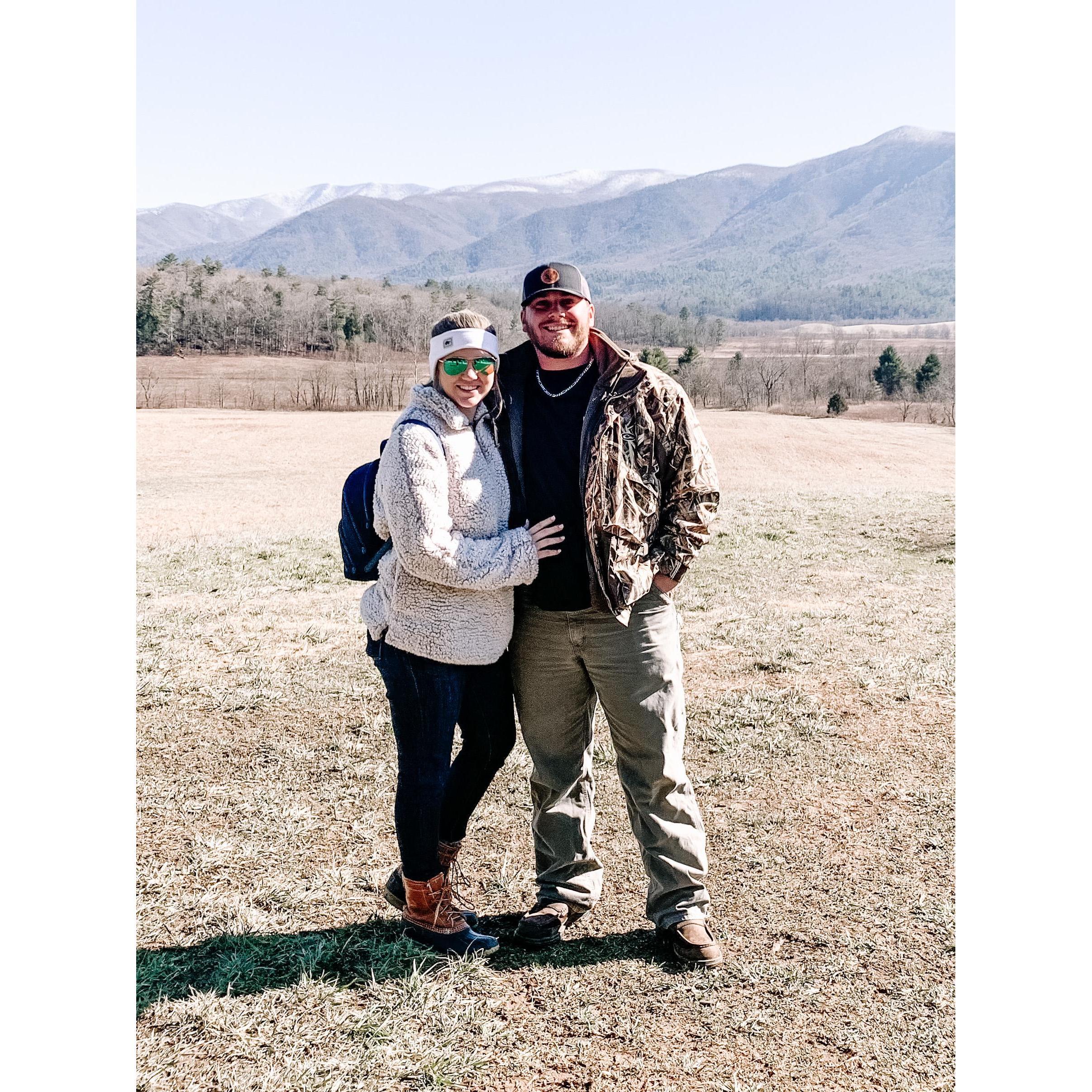 The picture taken right before Garret got down on one knee! January, 2021