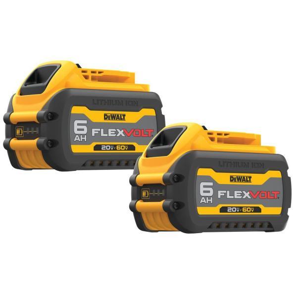 FLEXVOLT 20-Volt/60-Volt MAX Lithium-Ion 6.0 Ah Battery Pack (2-Pack)