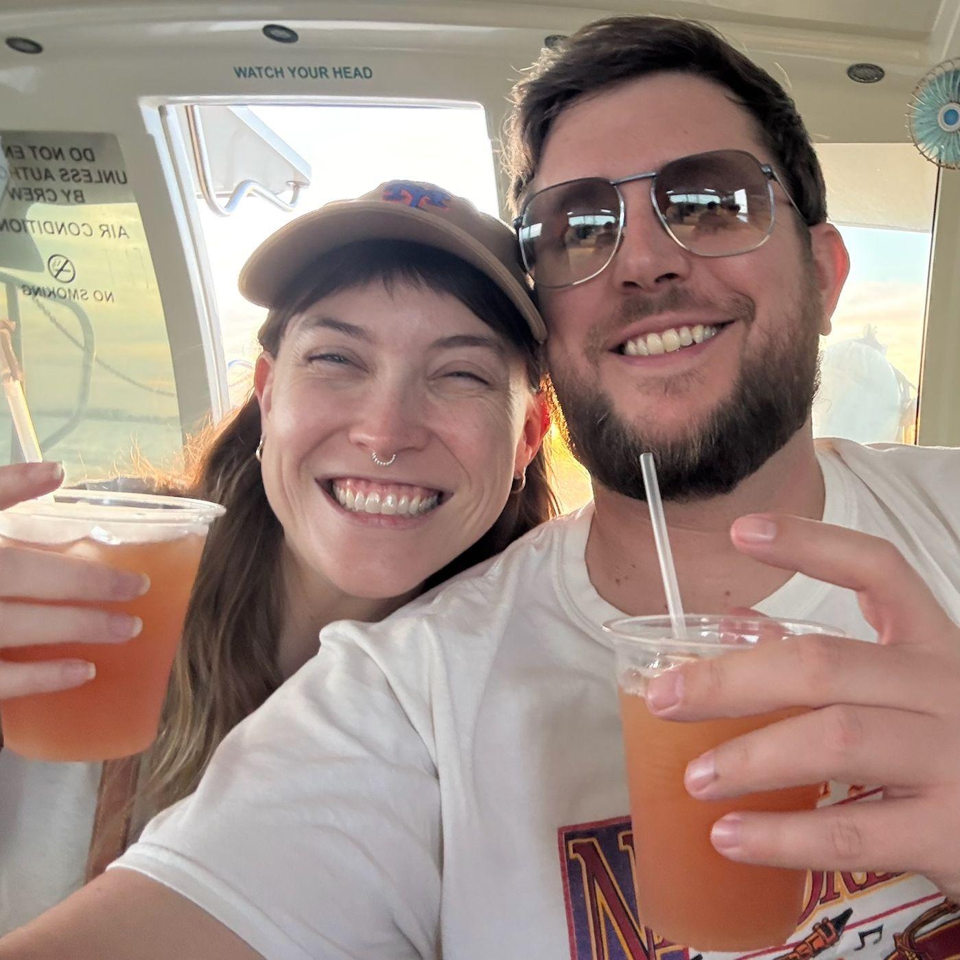 Kjersti learns that ferry rides are even better with rum punch.