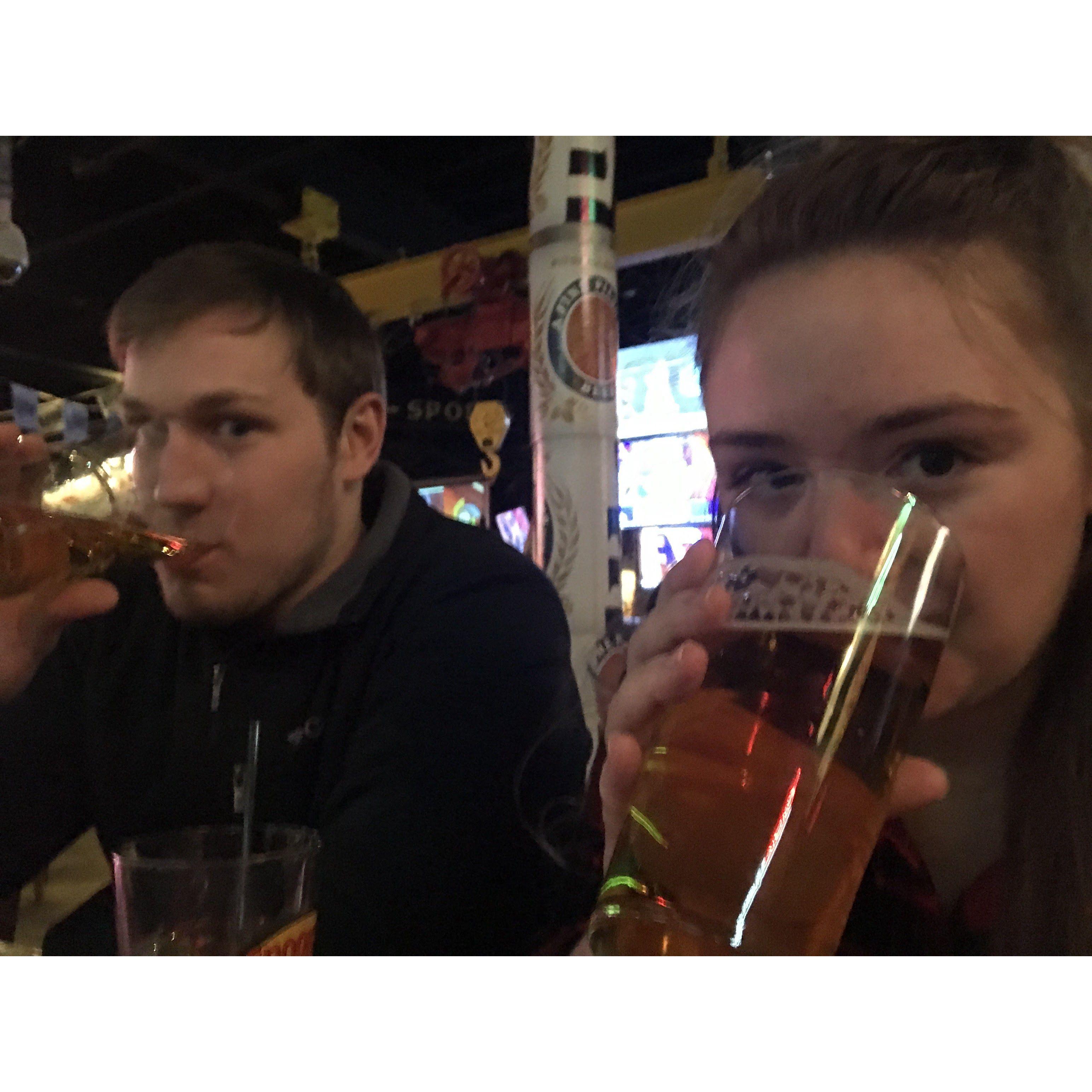 March 2017 - The night we became ~official~ at our favorite Providence bar, Snookers