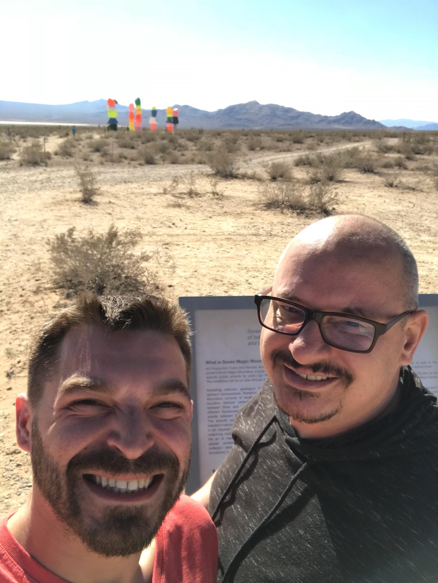 Seven Magic Mountains between Los Angeles & Las Vegas