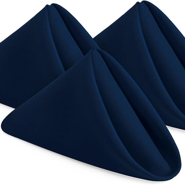 Utopia Home Navy Blue Cloth Napkins (12 Pack, 20x20 Inches), Ideal Dinner Napkins for Party, Wedding and Lunch/Dinner
