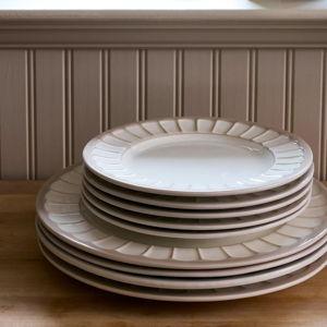 The Latte Stoneware Side Plates, Set of 4: Boulevard Edition