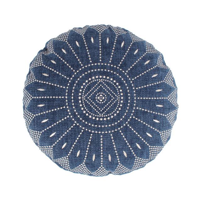 Levtex Home Bellamy Round Medallion Throw Pillow in Navy
