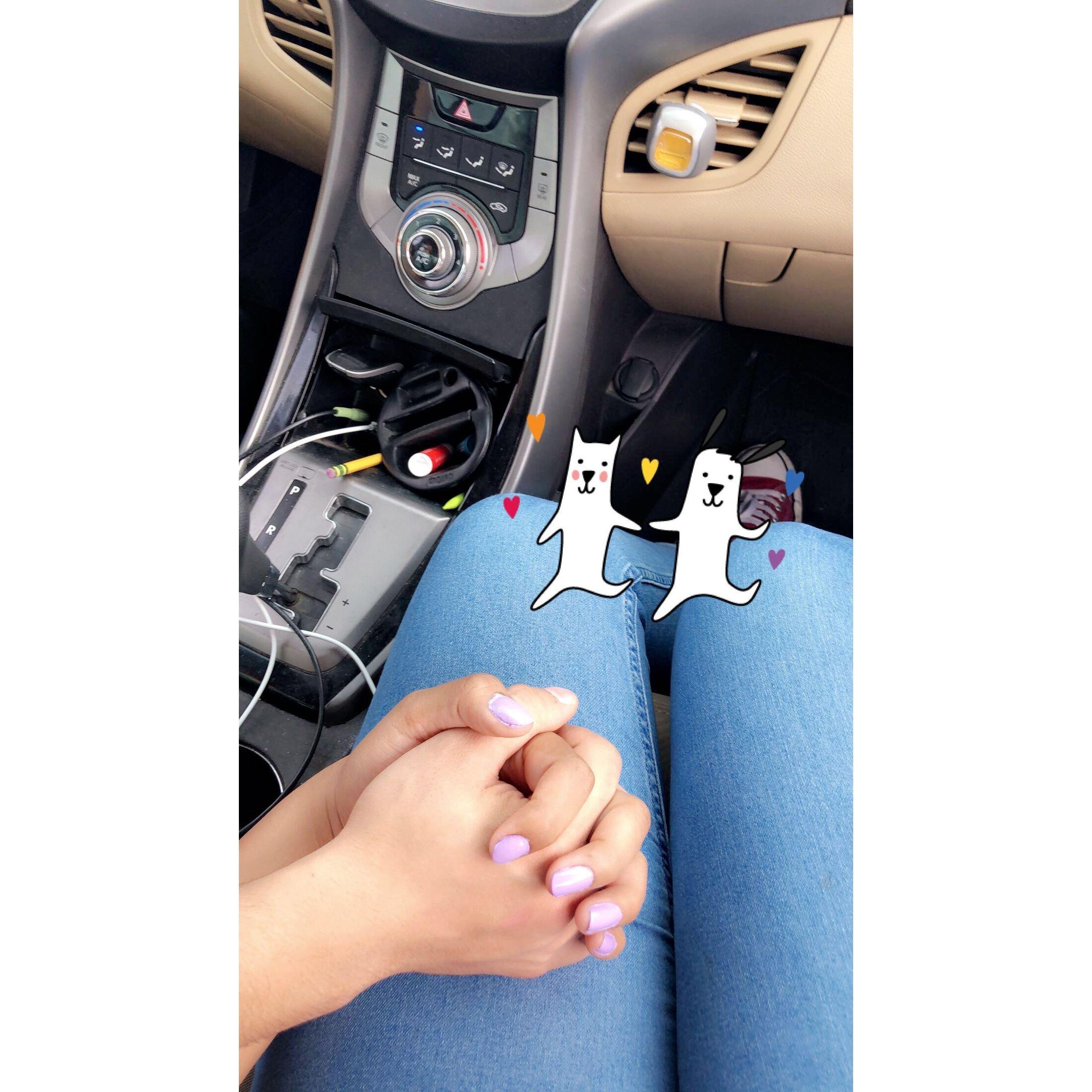 The first photo I took of us right after we became "official"