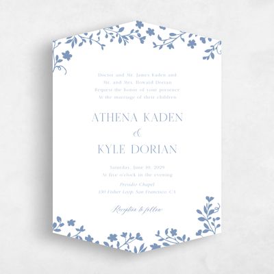 Blue Diamond Wedding Invitation - Ysabeau Classic