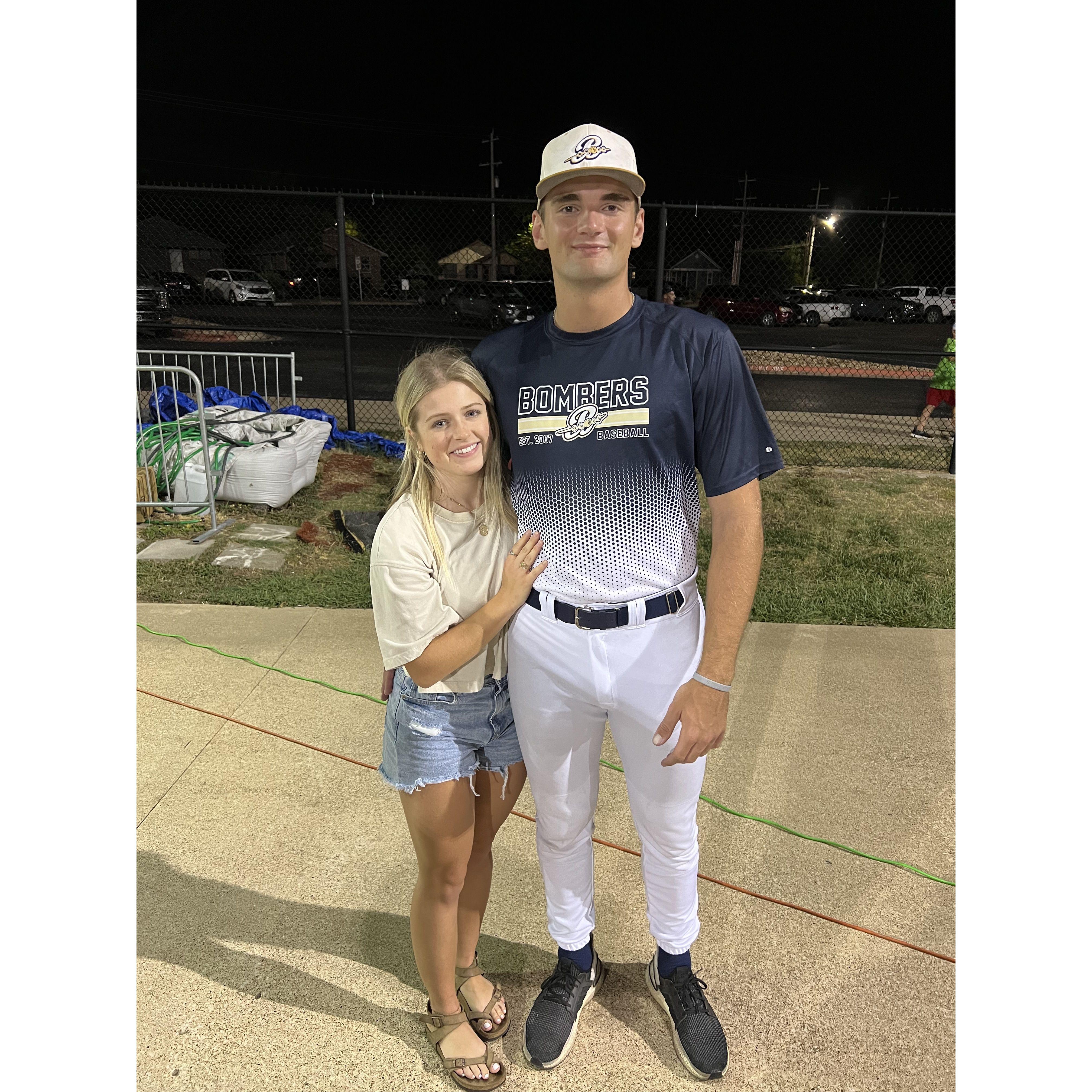 Our first of many baseball games!