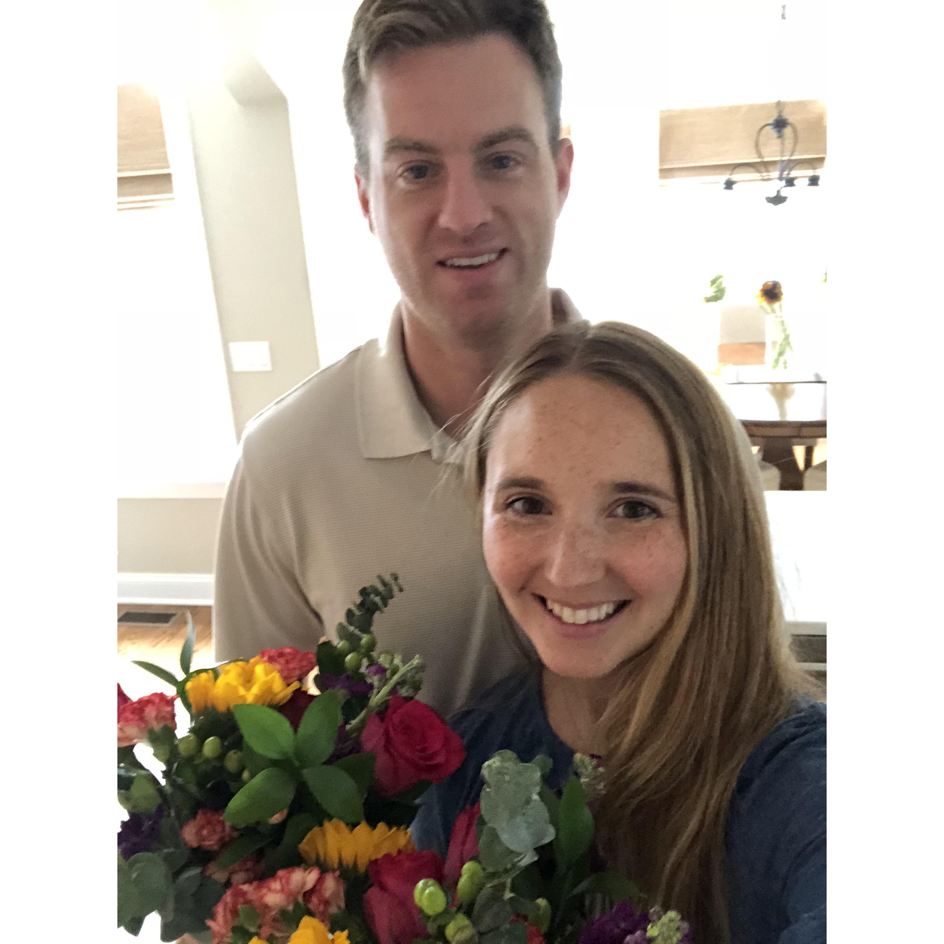 Back in Spring Lake - thanks to all of our family and friends for showering us with engagement gifts! So grateful for all of your love! July 2020