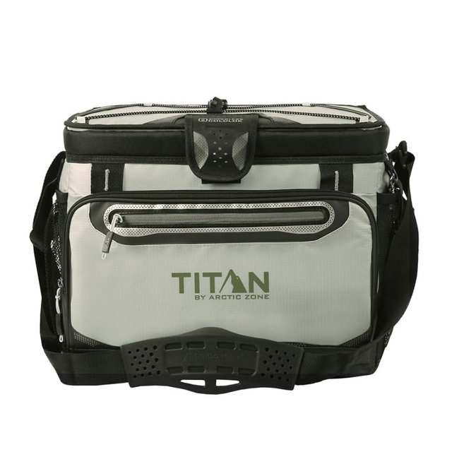 Arctic Zone Titan Deep Freeze Cooler - Zipperless Hardbody Cooler - Small & Large Capacity- Beach & Camping Cooler - Deep Freeze Insulation, HardBody Liner, and SmartShelf