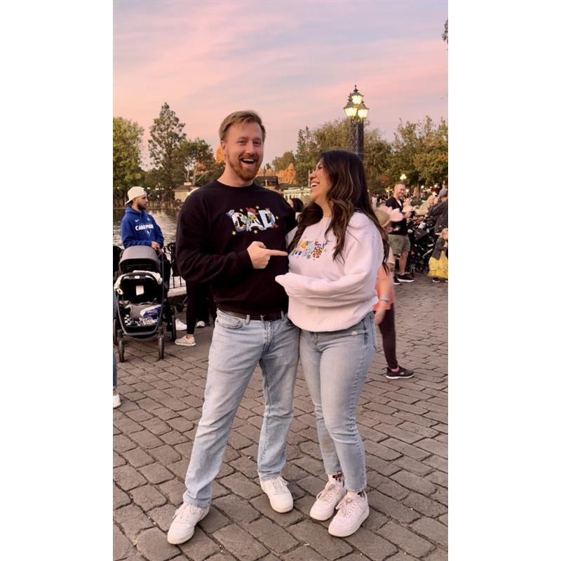 After we announced our pregnancy we had to take pictures at Disneyland sporting our new "Mom and Dad" fits