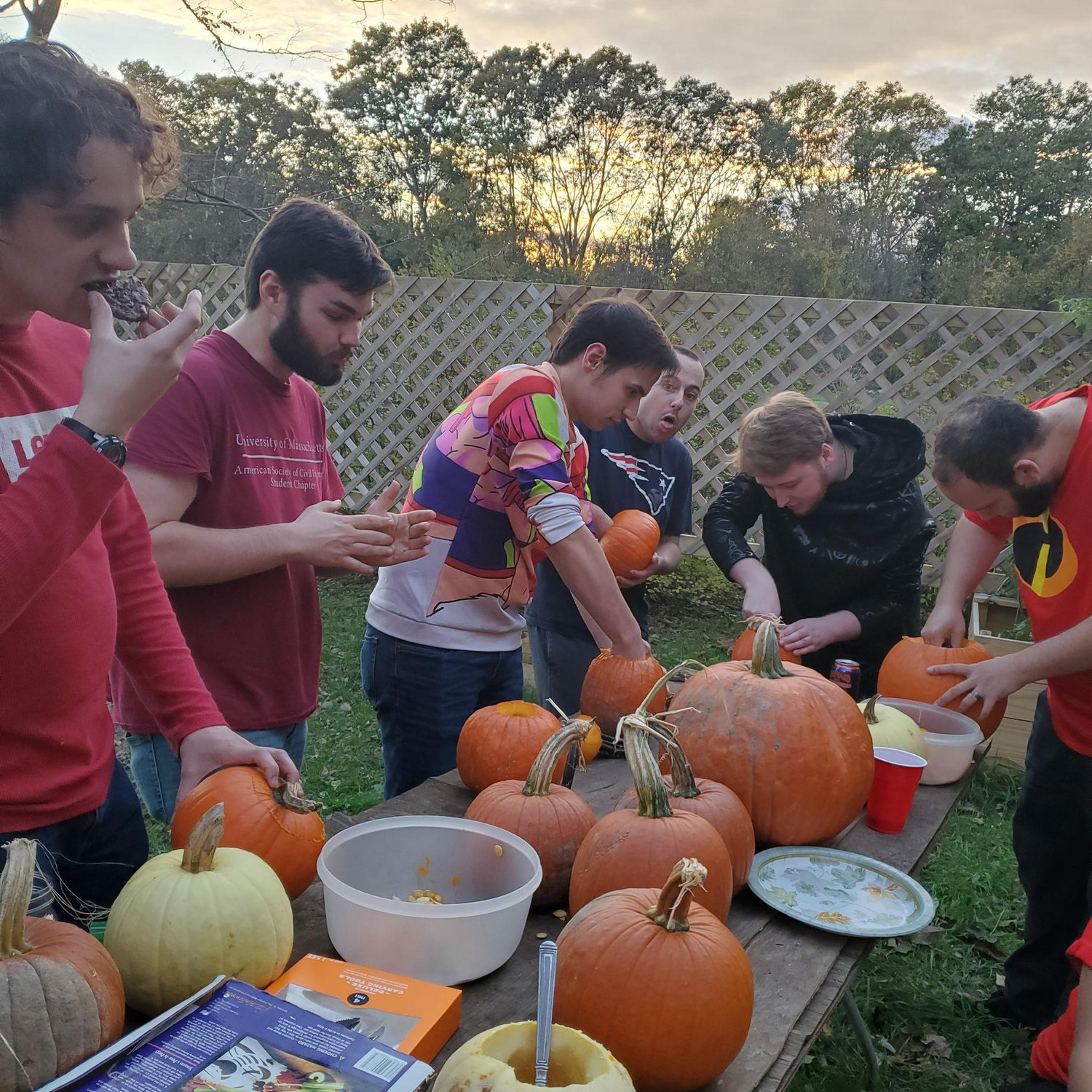 Pumpkin carving and outdoor Halloween movie night!