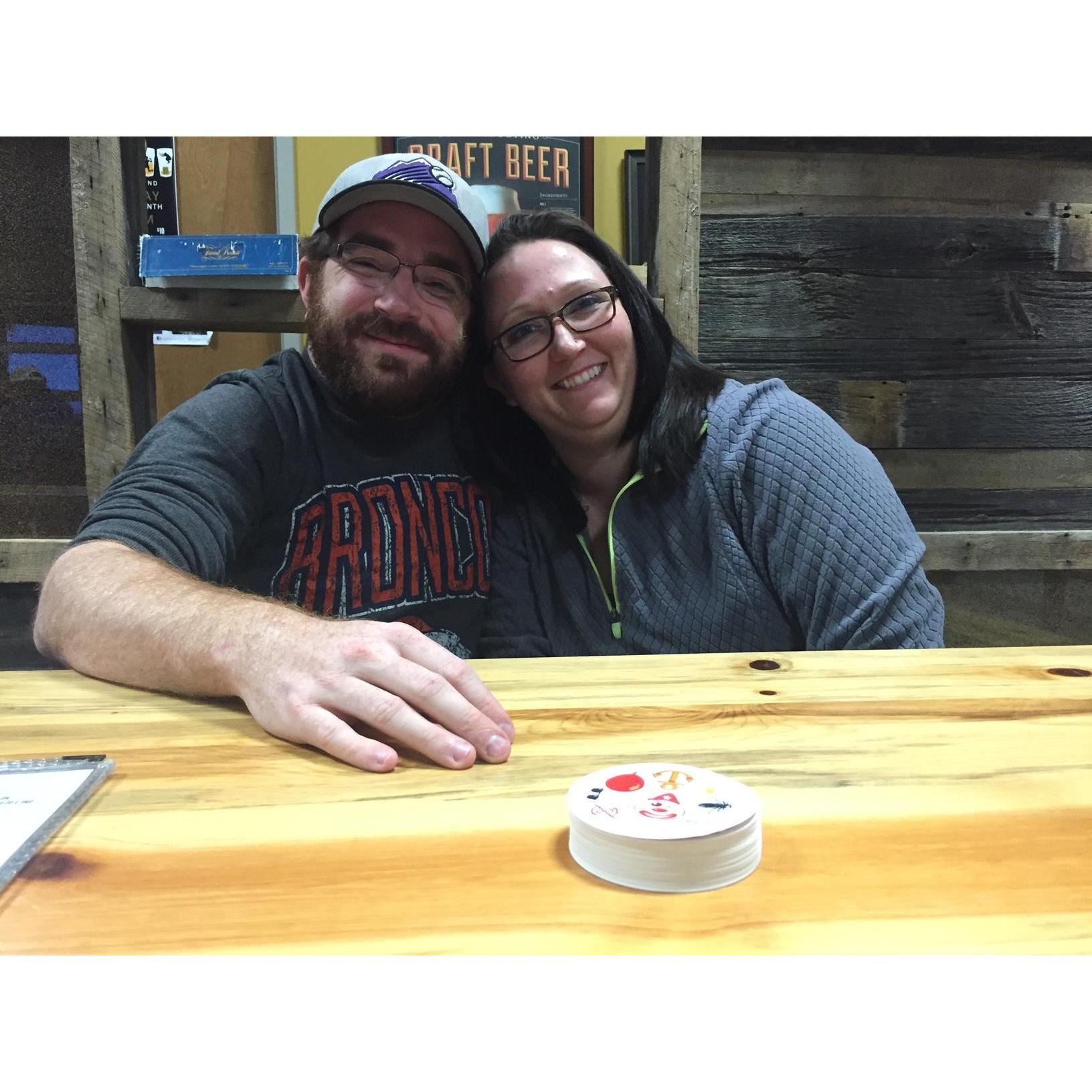 This was one of our first double dates where we played games - turns out that is what we spend a lot of our time doing.