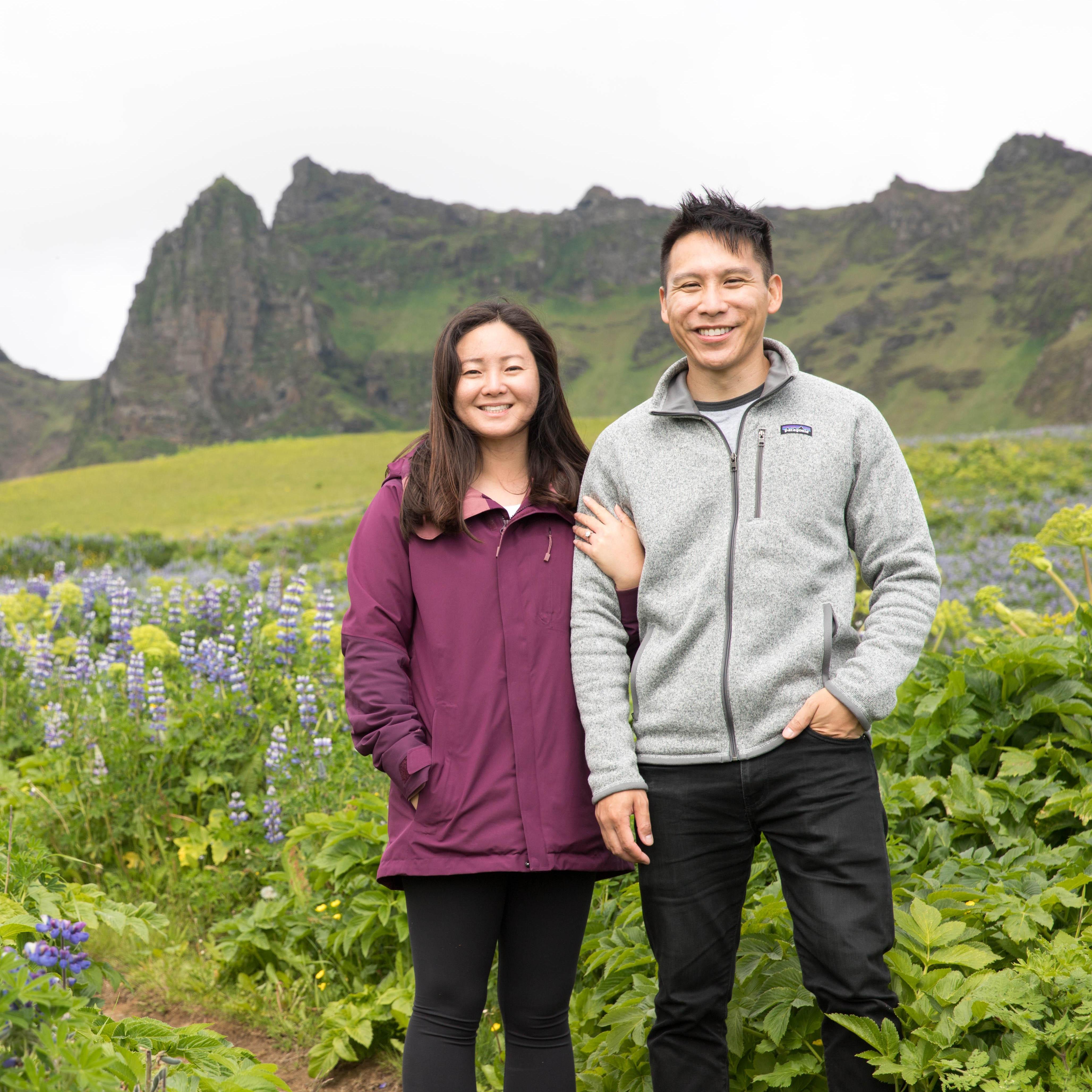 The proposal in Vik, Iceland