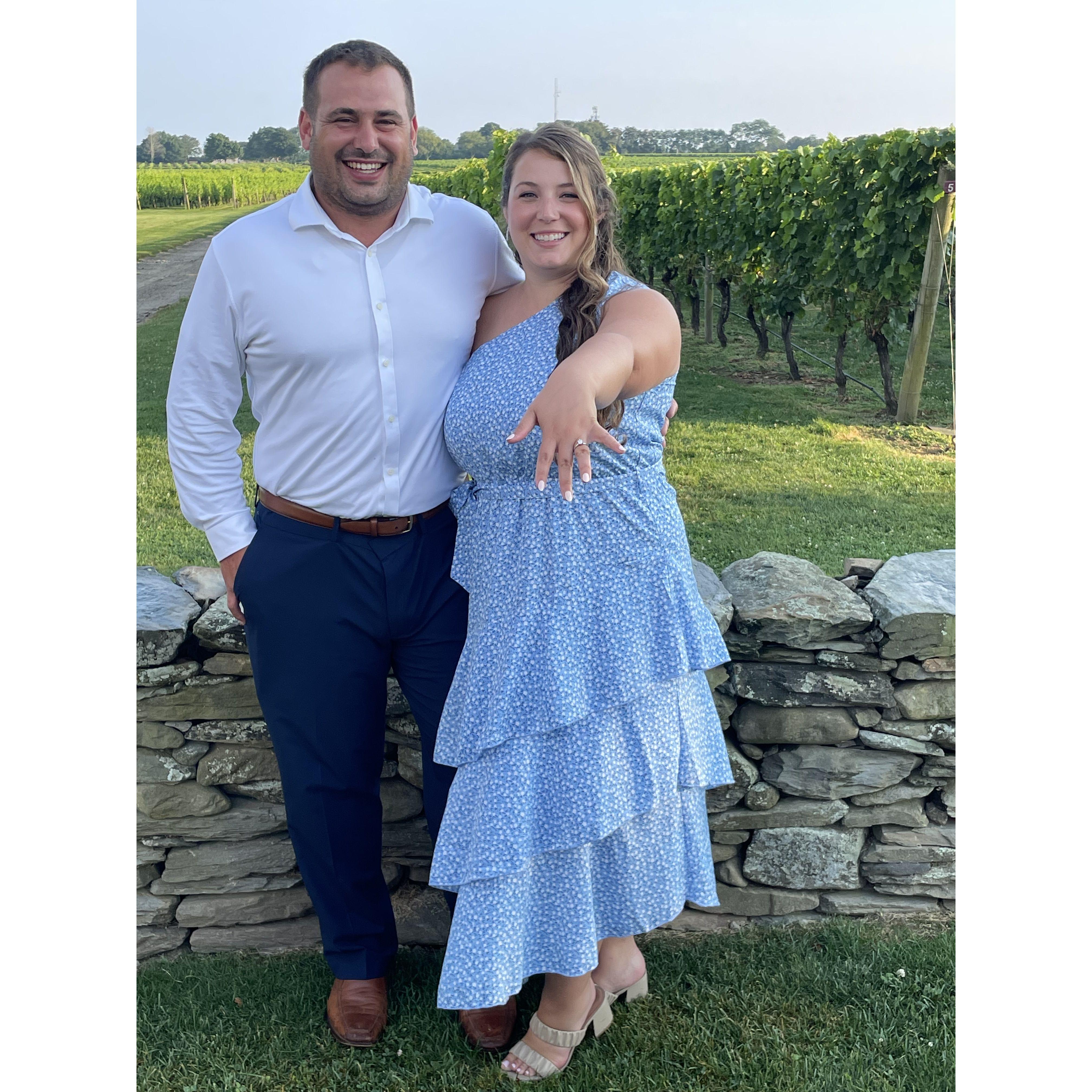 Celebrating our engagement at the Gomes' beautiful wedding in Newport