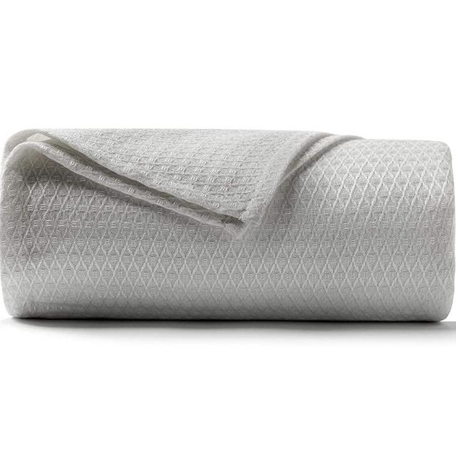 DANGTOP 100% Bamboo Cooling Blankets, Cooling Lightweight Blanket for Home Decoration, King Size - Perfect for Layering Any Bed for All-Season (108x90 inches, Grey)