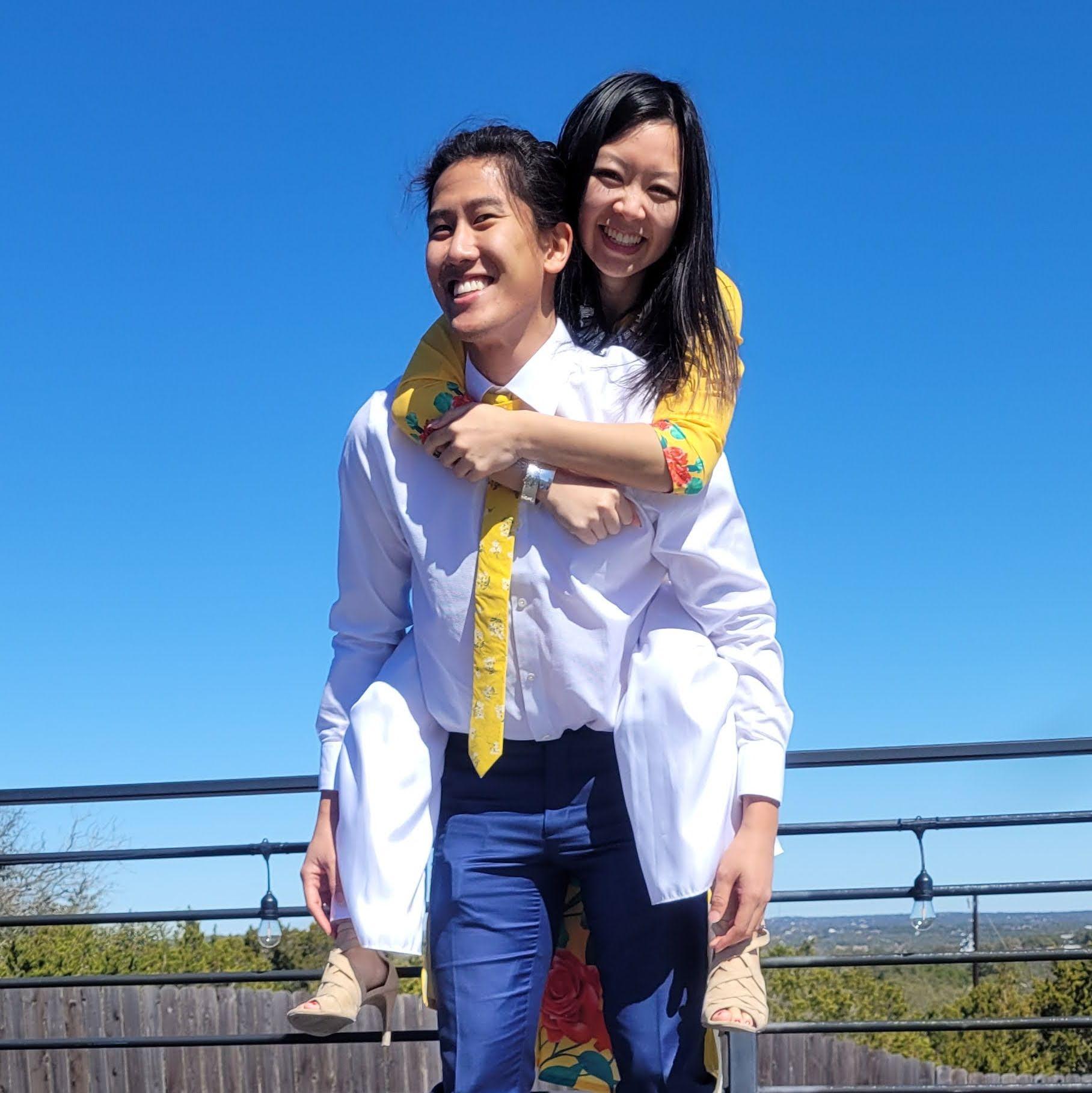 our first wedding together