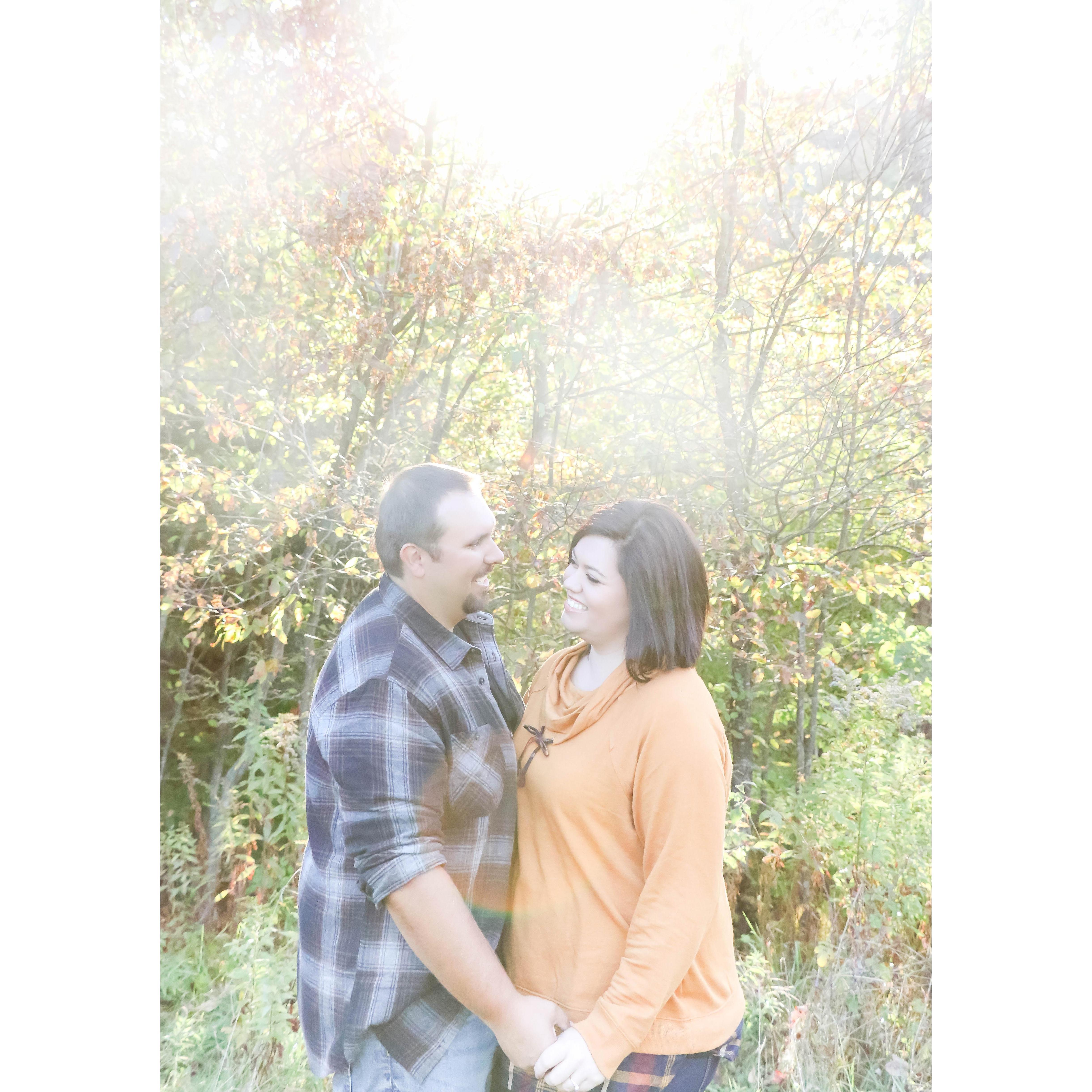 One of our beautiful engagement pictures taken by Elizabeth Behan of EB Photography--October 1, 2017