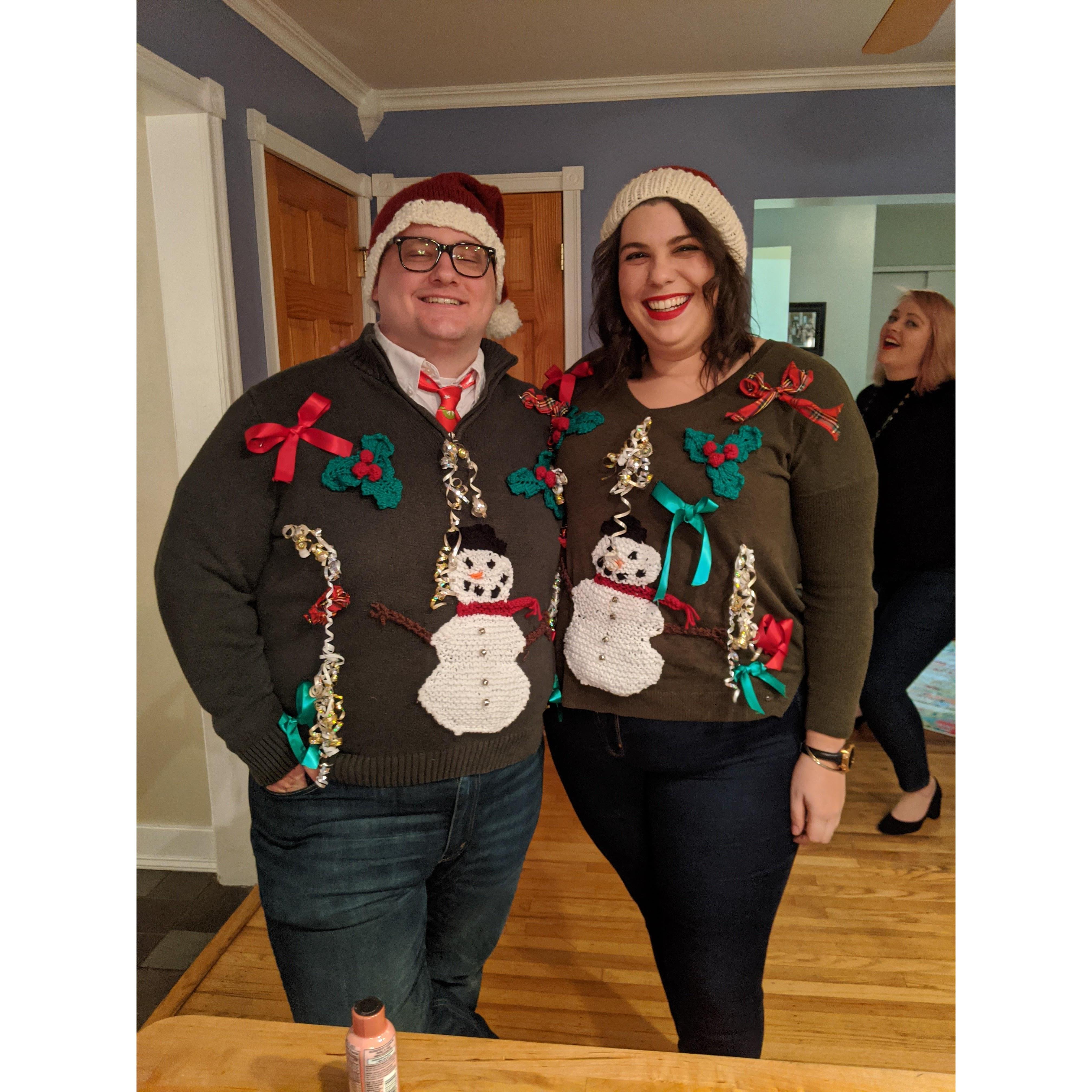 Ugly sweaters - and Rachel - 2019