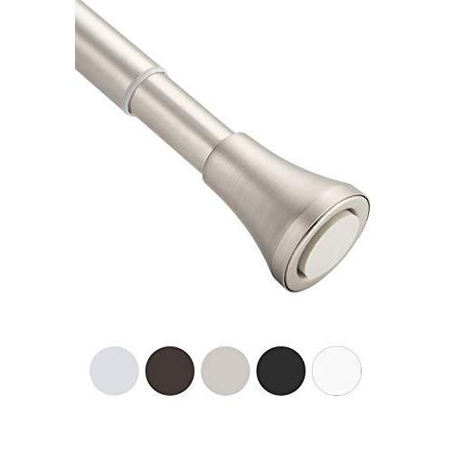 AmazerBath Spring Tension Curtain Rod, 26-42 Inches Short Rod Doorway Curtain Rod, Rust-Resistance Adjustable Curtain Rod, Nickel