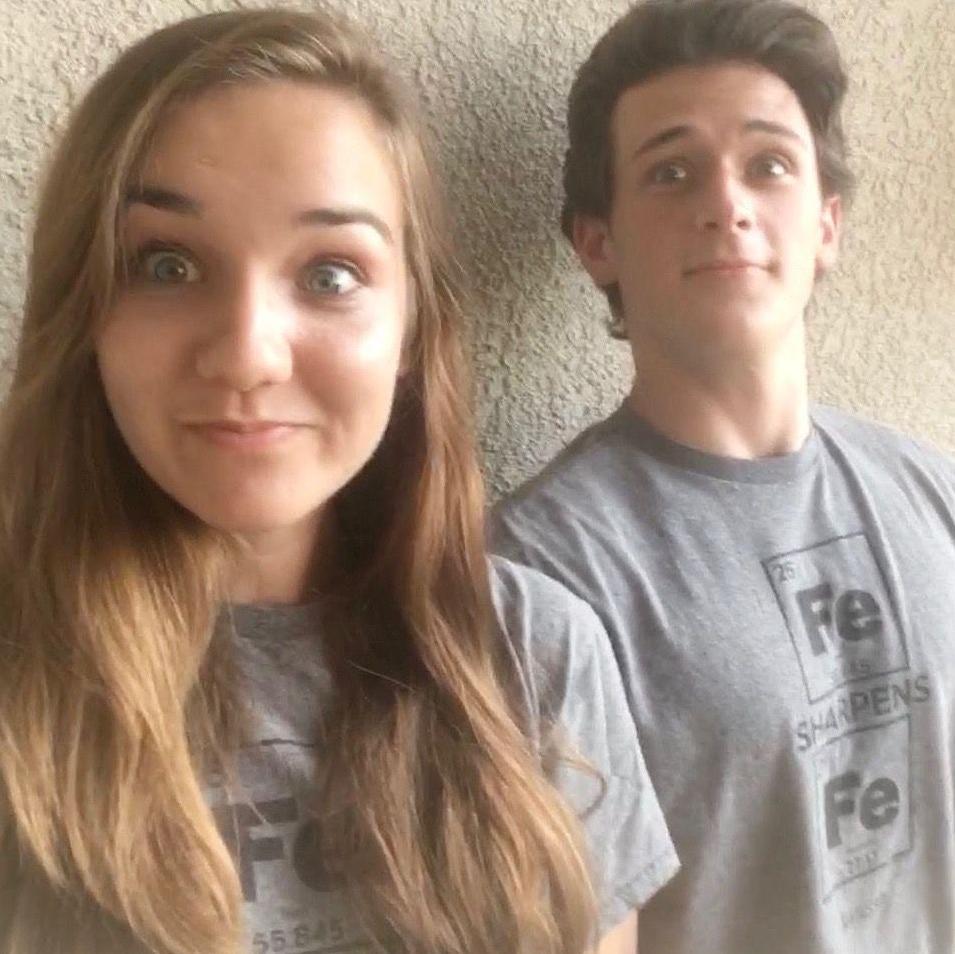 Another one of our first photos together wearing the first gift Abigail bought Ryan. This was when Abigail was visiting California from Texas shortly after moving