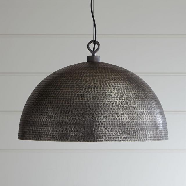 Rodan Hammered Metal Dome Pendant Light