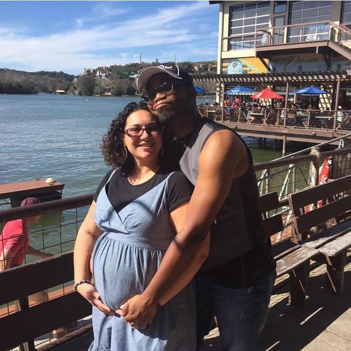 5 months pregnant, day date at the same restaurant where we had our first date, Hula Hut (Feb 2017)