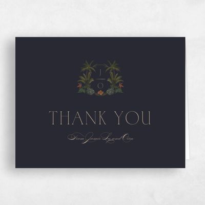 Ebony, Black Wedding Thank You - Somrig Landscape