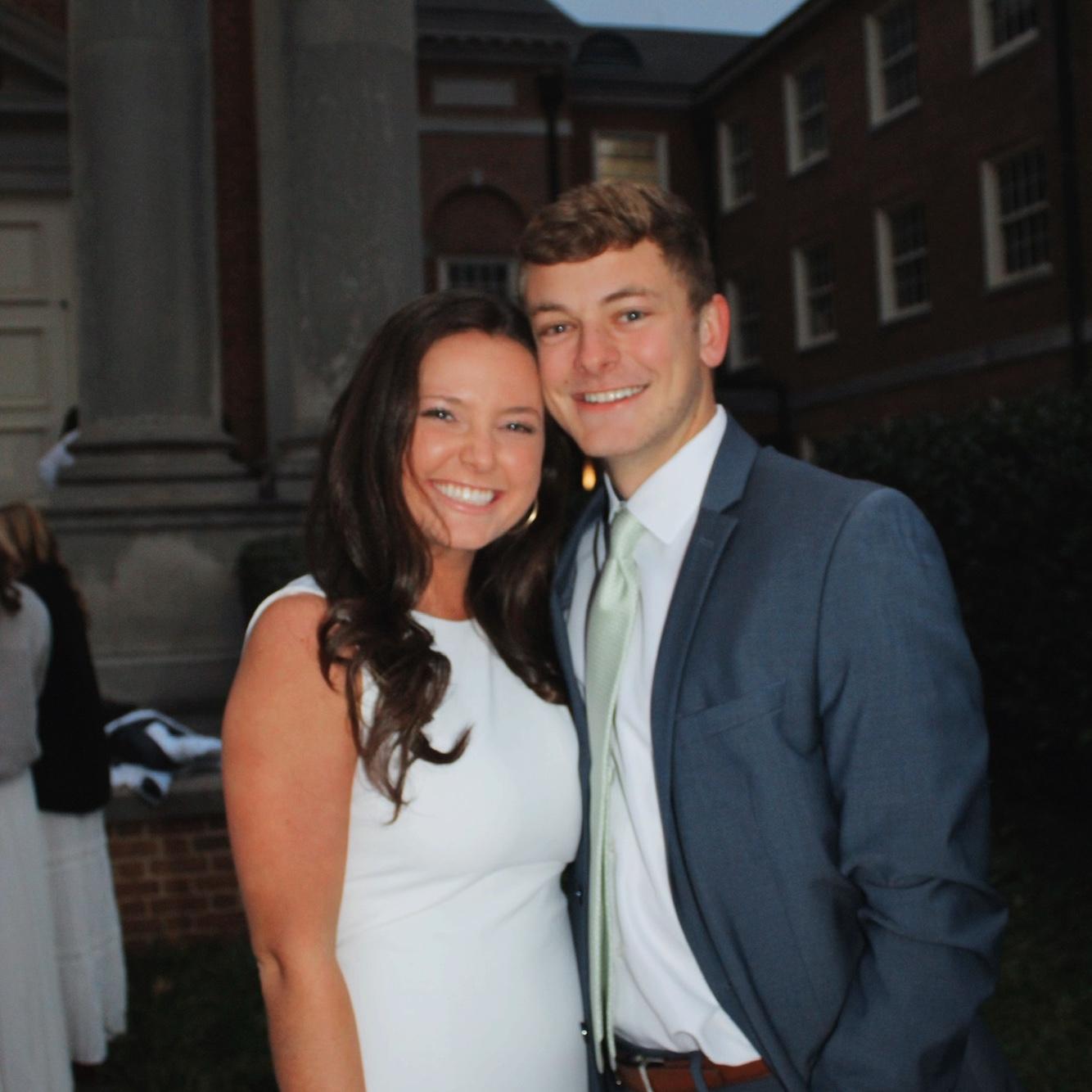 They quickly became good friends and John Michael flew to Birmingham to take Mallory on a date their fall semester of 2022. This is their first date (a sorority formal!)