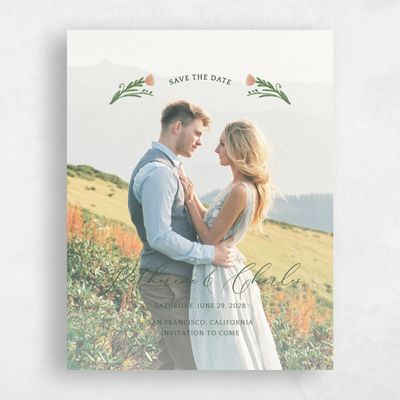 Pink Photo Wedding Save the Date - Pemberton Photo