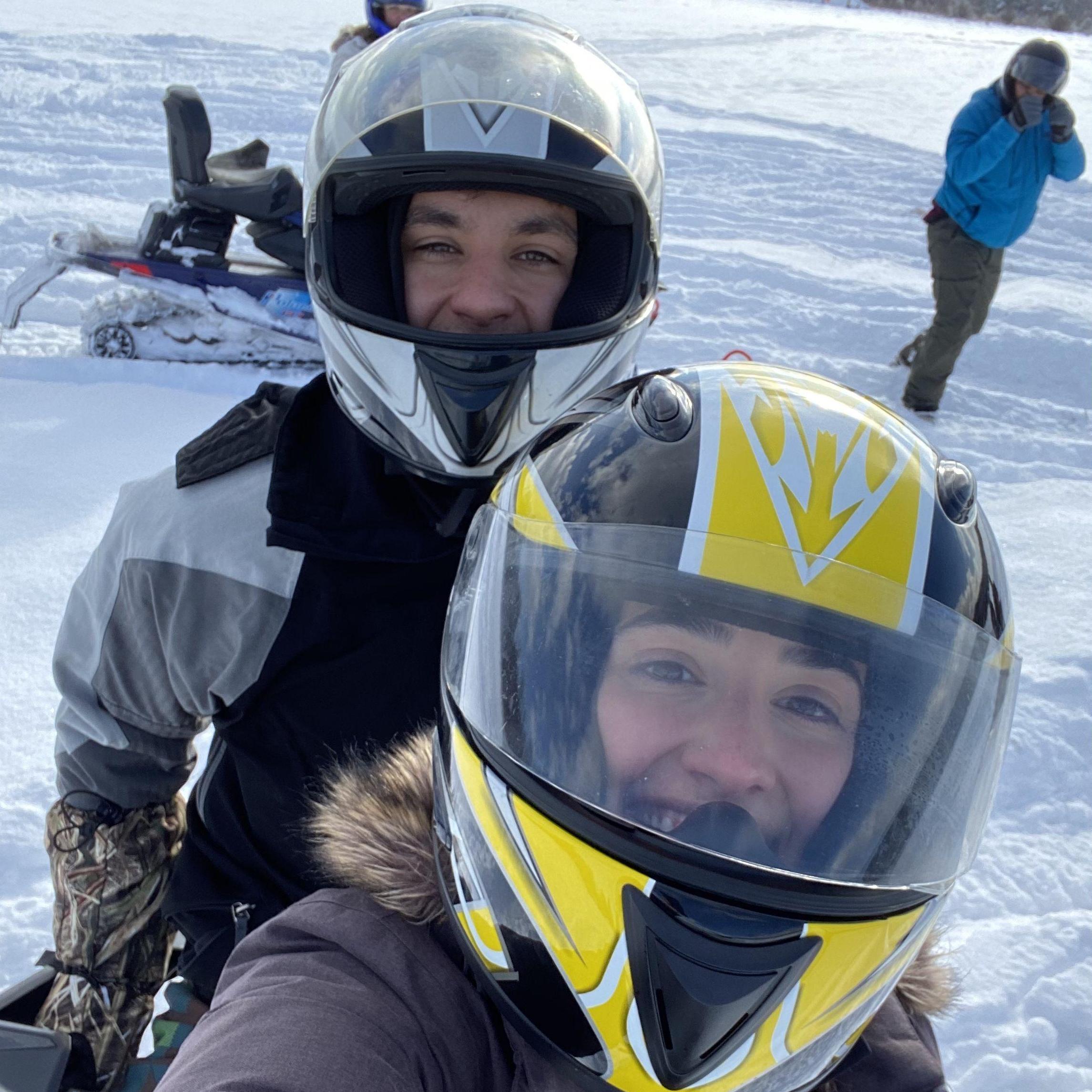 Right before Celine almost killed Joe on a snowmobile