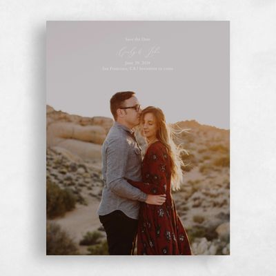 Pale Cream, Beige Wedding Save the Date - Beale Photo