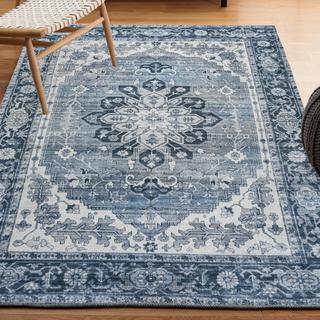 Asa Ornate Medallion Washable Area Rug