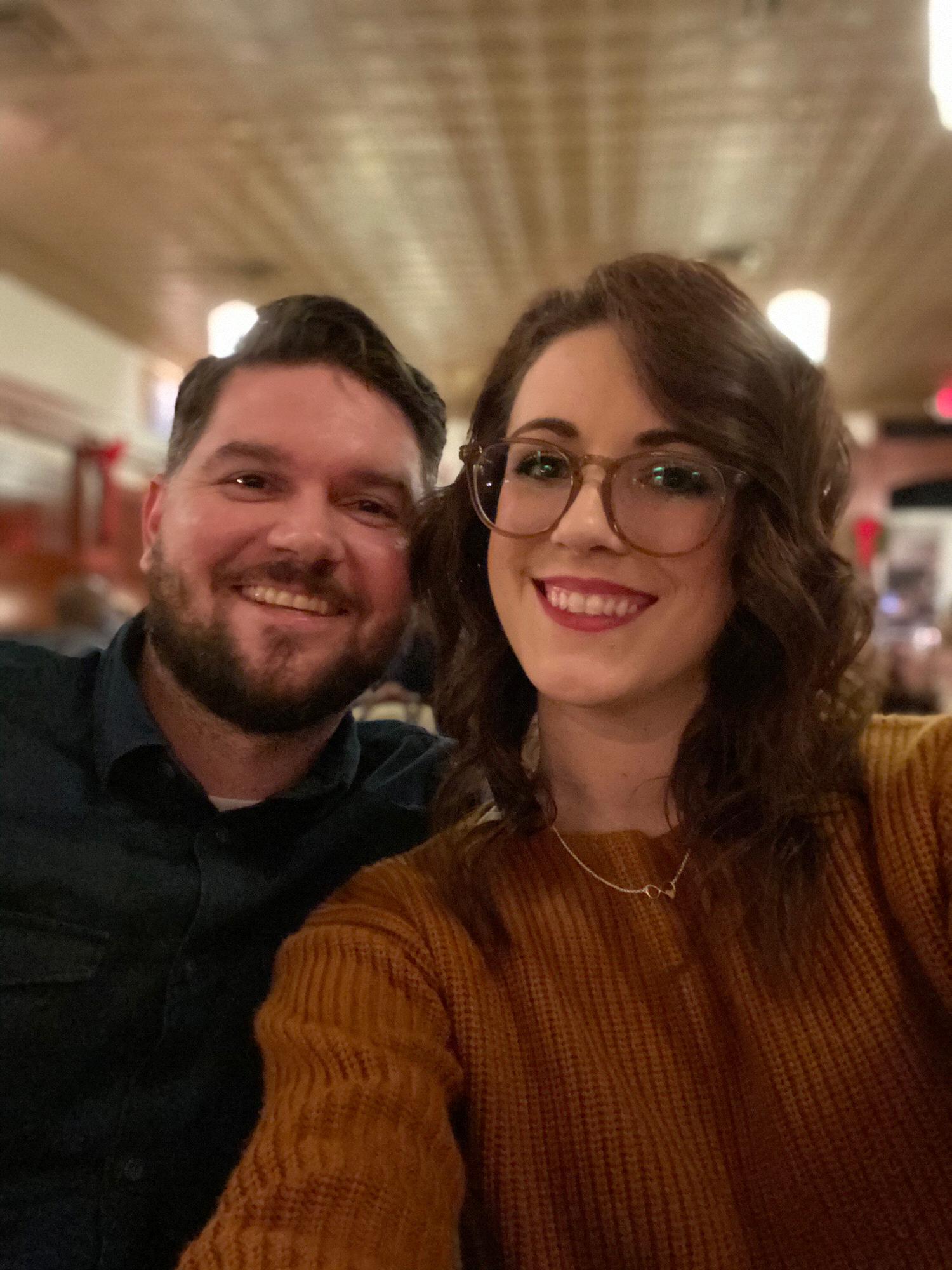 Dinner before he popped the question! I had no idea!