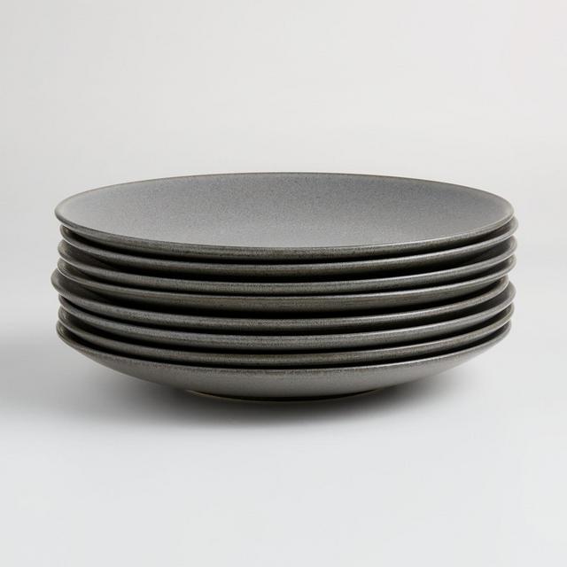 Craft Charcoal Coupe Dinner Plates, Set of 8