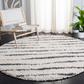 Venus Shag Round Striped Rug