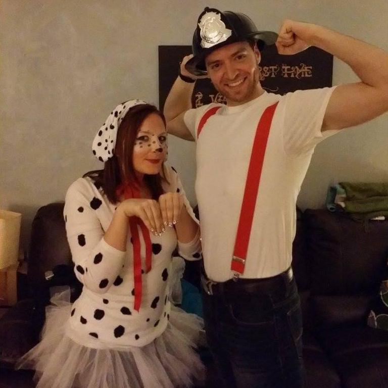 Dalmatian and Fire Fighter for Halloween, 2014
