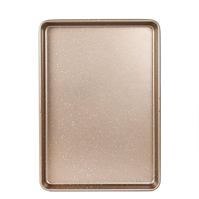 Cook with Color Bakeware Non Stick Baking Sheet, Speckled 9x13 inch Classic Cookie Sheet, Roasting Sheet (Champagne)