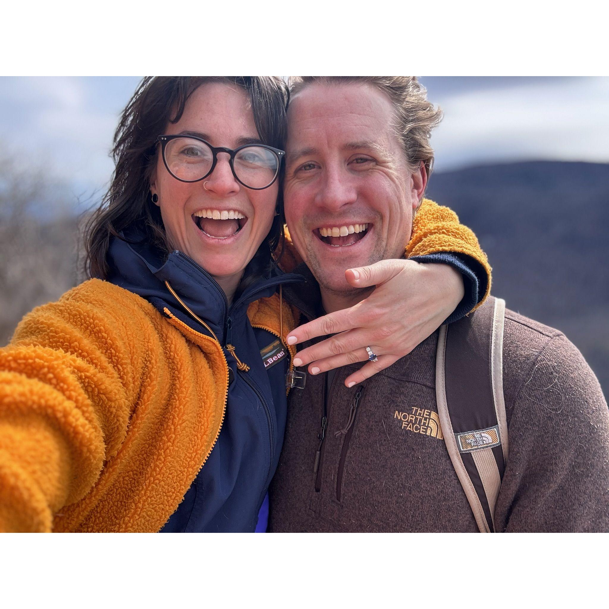 Dylan proposed at a lookout called Inspiration Point. I recall many moons ago asking him IF he ever decides to propose, please let it be at the top of a mountain, just the three of us.