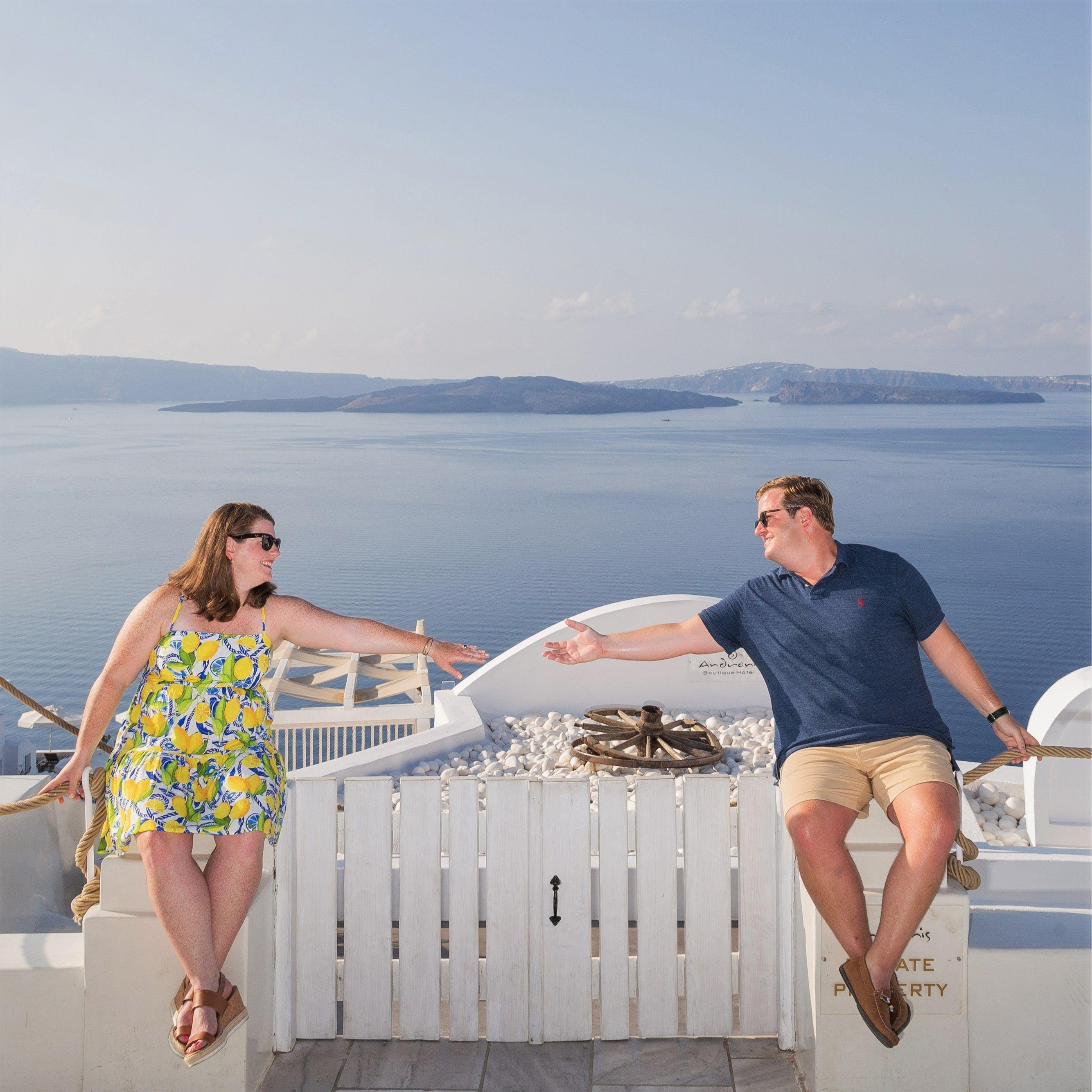 Engagement Photo Shoot, Santorini.  August 2022.